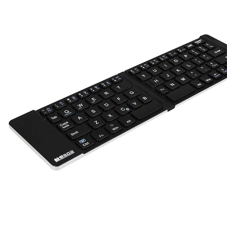 BOW Foldable Auto Sleep / Wake up Bluetooth Keyboard Support iOS, Android, Windows OS (HB022A) - Black