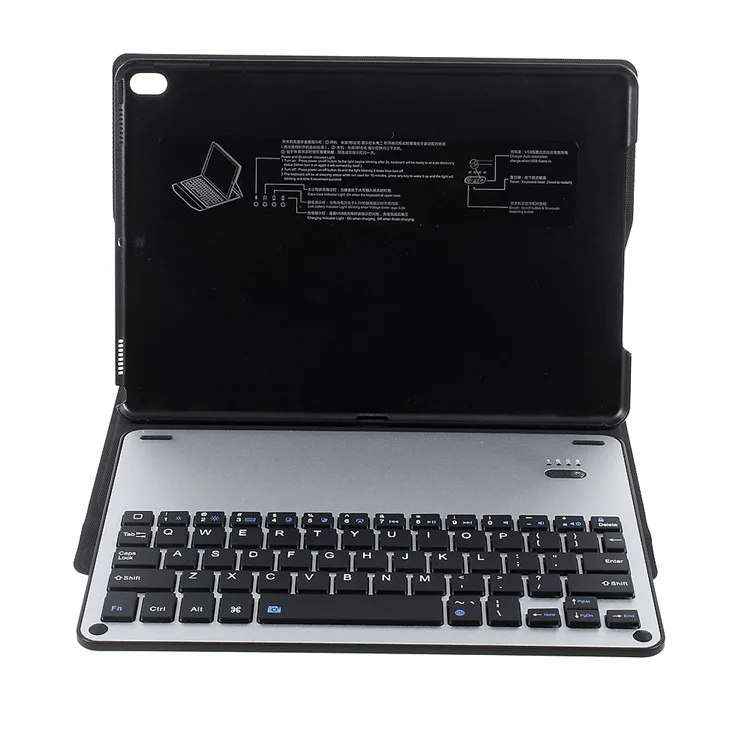 Detachable Leather Bluetooth Keyboard Case with Stand for iPad Pro 10.5-inch (2017) - Black