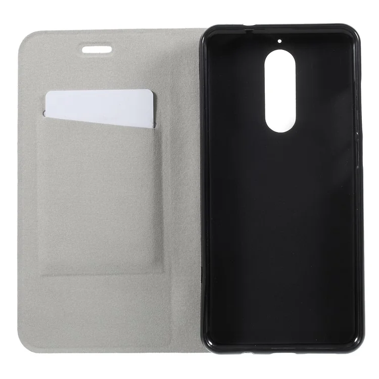 Cross Texture Contrast Color Steel Sheet Leather Card Holder Case for Wiko View XL - Black