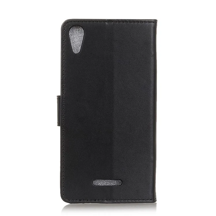 Wallet Stand Flip Leather Phone Case for Wiko Lenny 4 - Black