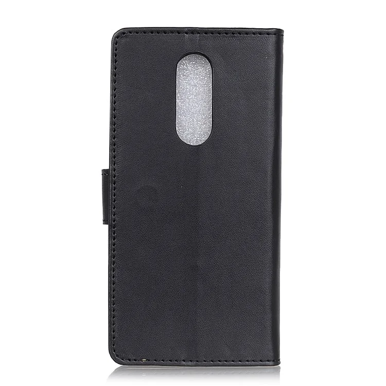PU Leather Protective Wallet Stand Phone Case for Wiko WIM Lite - Black