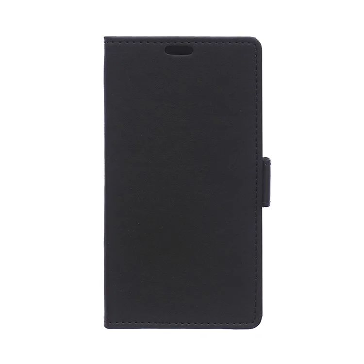 Leather Card Holder Case for Wiko Rainbow Jam with Stand - Black