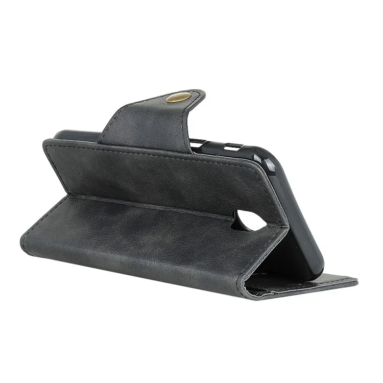 Wallet Leather Stand Case for Wiko Lenny 5 - Black