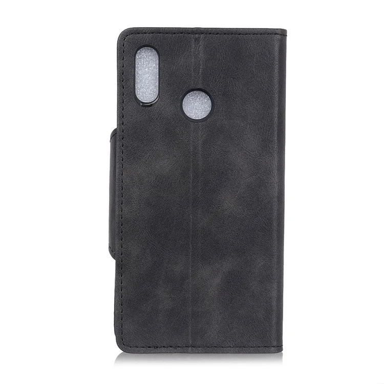 For Wiko View 2 Pro PU Leather Stand Wallet Phone Casing - Black