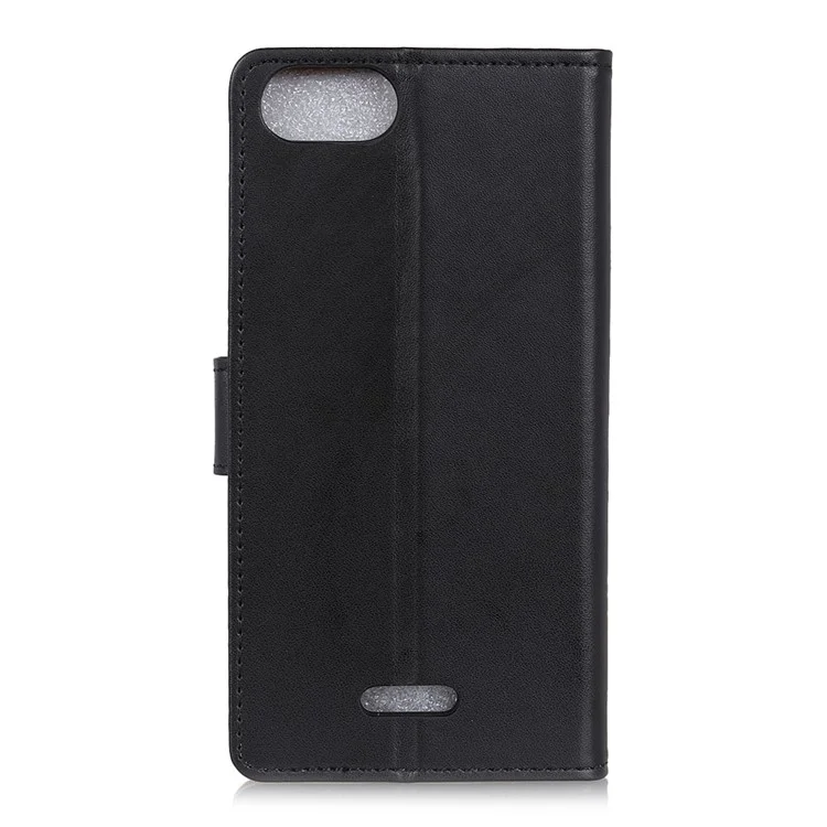 Wallet Stand Flip Leather Phone Case for Wiko Tommy 3 - Black