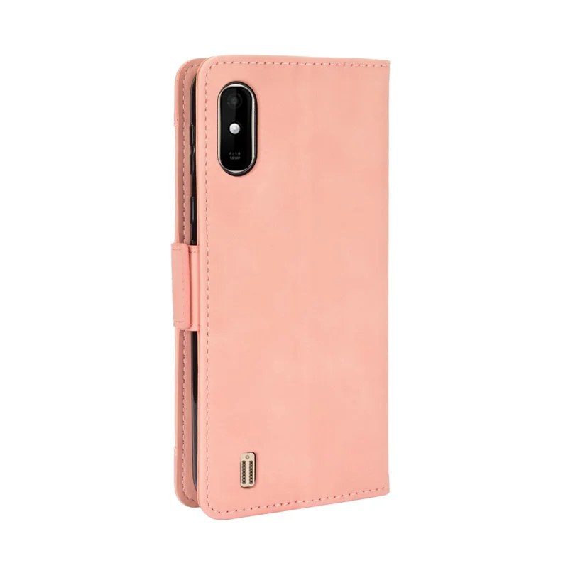 Multiple Card Slots Leather Wallet Mobile Phone Case for Wiko Y81 - Pink