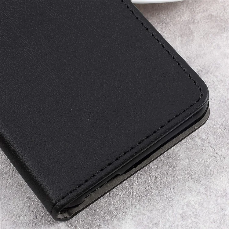 Wallet Leather Cell Phone Cover Case for Wiko Upulse Lite - Black