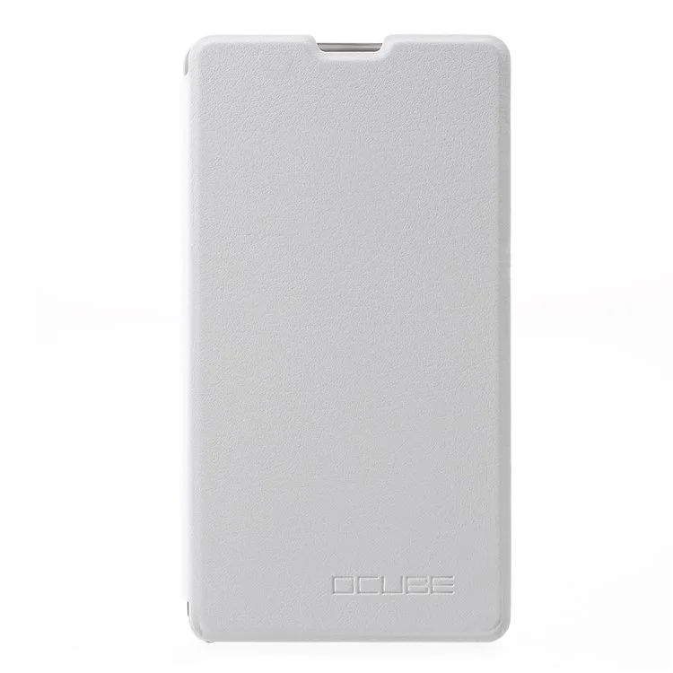 Folding PU Leather Skin PC Cover with Stand for Doogee Mix - White