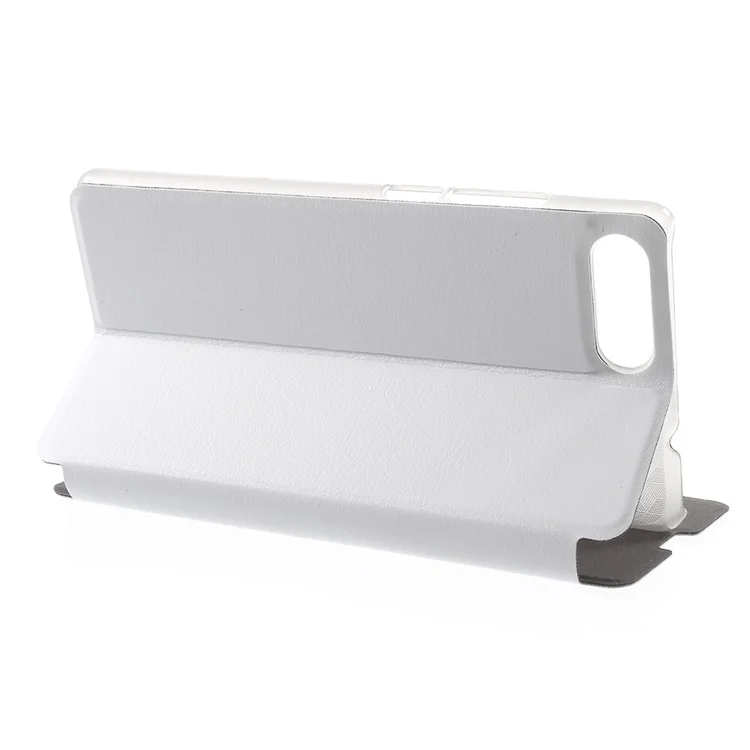 Folding PU Leather Skin PC Cover with Stand for Doogee Mix - White