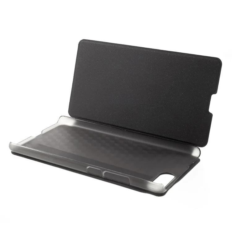 Folding PU Leather Skin PC Cover with Stand for Doogee Mix - White