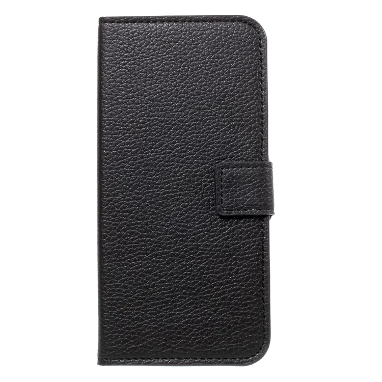 Litchi Skin Wallet Leather Magnetic Case for Nokia 5 - Black