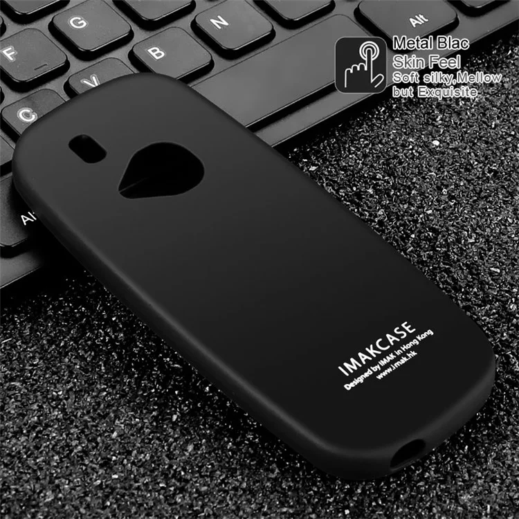 IMAK for Nokia 3310 (2017) Skin Feel Soft TPU Case + Explosion-proof Screen Film - Metal Black