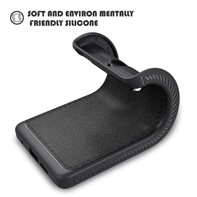 IVSO Gentry Series Leather Coated TPU Phone Case for Nokia 7 - Black