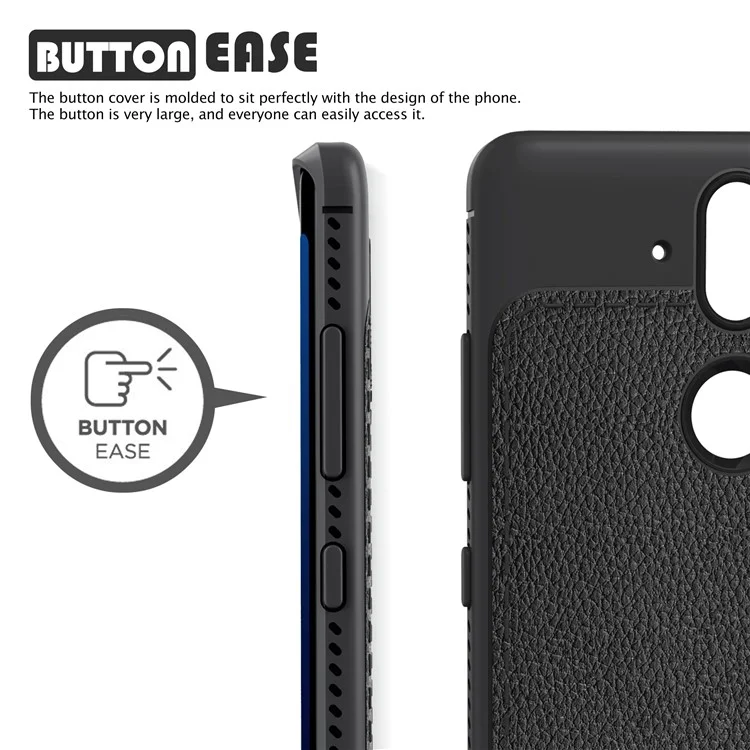 IVSO Gentry Series Leather Coated TPU Phone Case for Nokia 9 / 8 Sirocco - Black