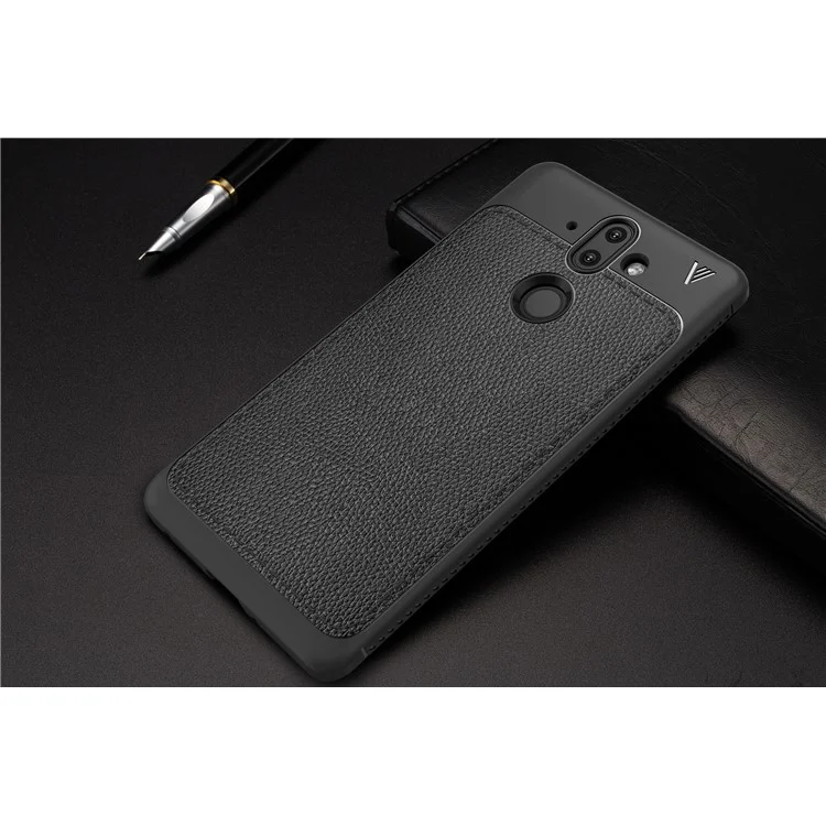 IVSO Gentry Series Leather Coated TPU Phone Case for Nokia 9 / 8 Sirocco - Black