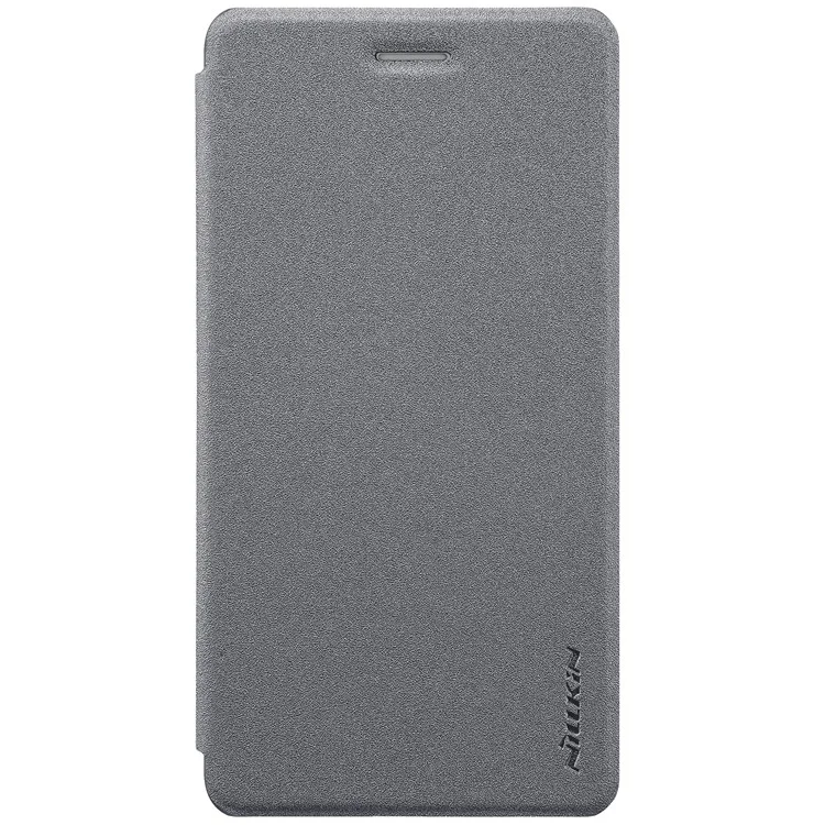 NILLKIN Sparkle Series Flip Leather Case Shell for Nokia 7 - Black