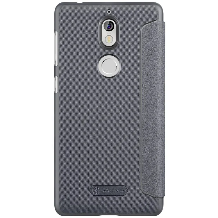 NILLKIN Sparkle Series Flip Leather Case Shell for Nokia 7 - Black