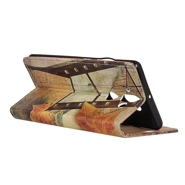 Wallet Leather Magnetic Case for Nokia 9 / 8 Sirocco - Maple Leaves and Eiffel Tower