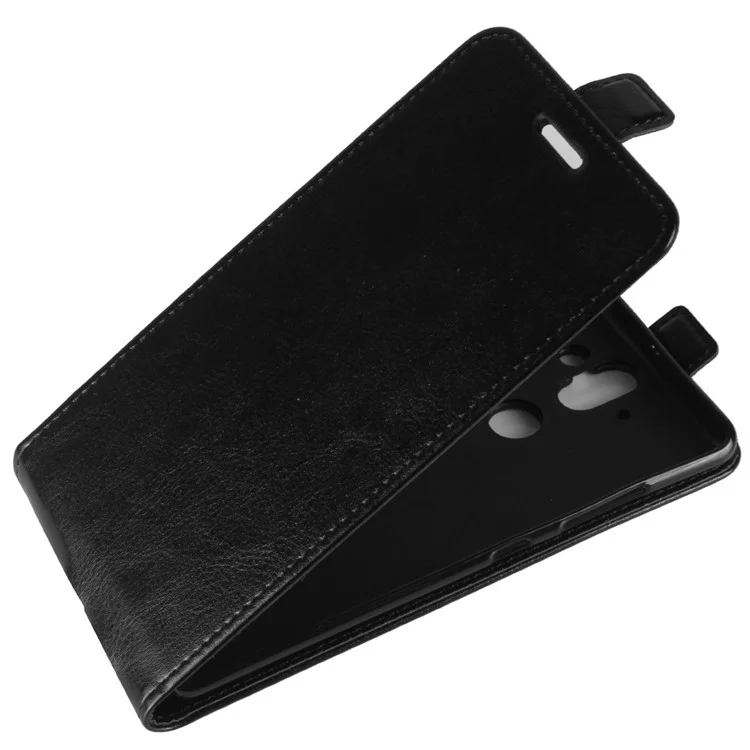 Crazy Horse Skin Leather Vertical Flip Phone Case for Nokia 9 / 8 Sirocco - Black