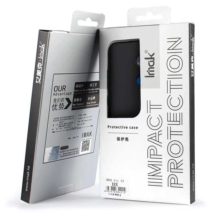 IMAK Silky Anti-drop TPU Soft Back Case + Screen Protector Film for Nokia 2 - Metal Black