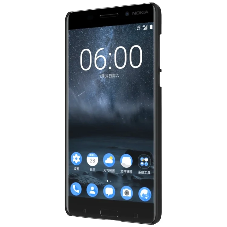 NILLKIN for Nokia 6 Super Frosted Shield PC Hard Case with Screen Protector - Black