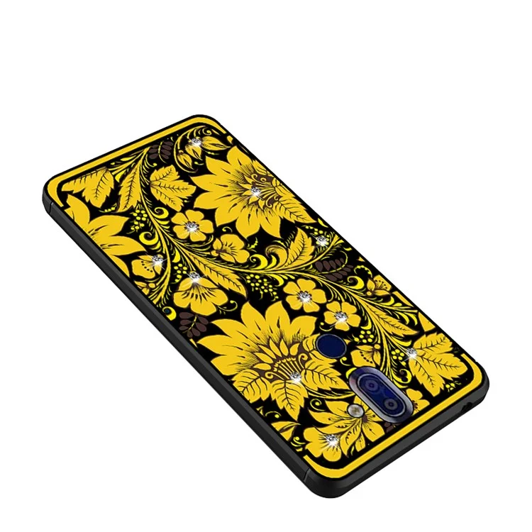 10Pcs/Set NXE Diamonds Decor Autumn Pattern TPU Back Case for Nokia 9 / 8 Sirocco - Style A