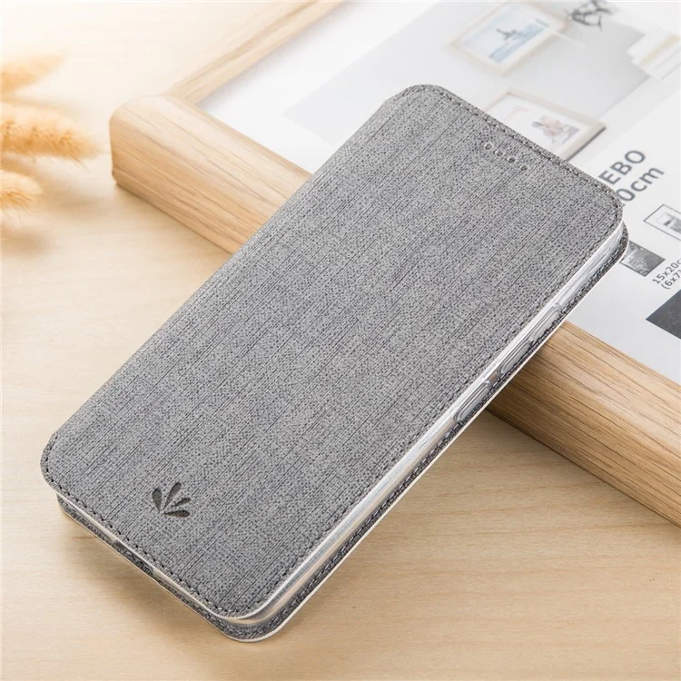 VILI DMX Leather Card Slot Stand Phone Cover for Nokia 9 / 8 Sirocco - Grey