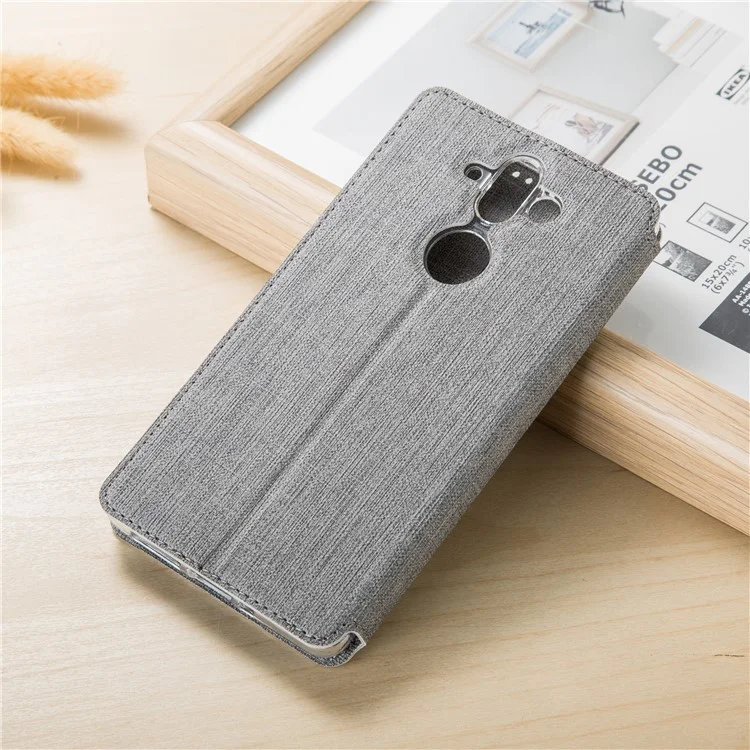 VILI DMX Leather Card Slot Stand Phone Cover for Nokia 9 / 8 Sirocco - Grey