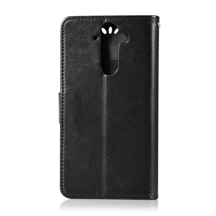Imprint Owl Dream Catcher Pattern Wallet Leather Stand Case for Nokia 9 / 8 Sirocco - Black