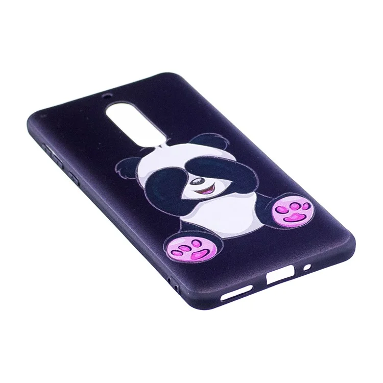 Pattern Printing Embossed TPU Soft Cover for Nokia 5 - Adorable Panda