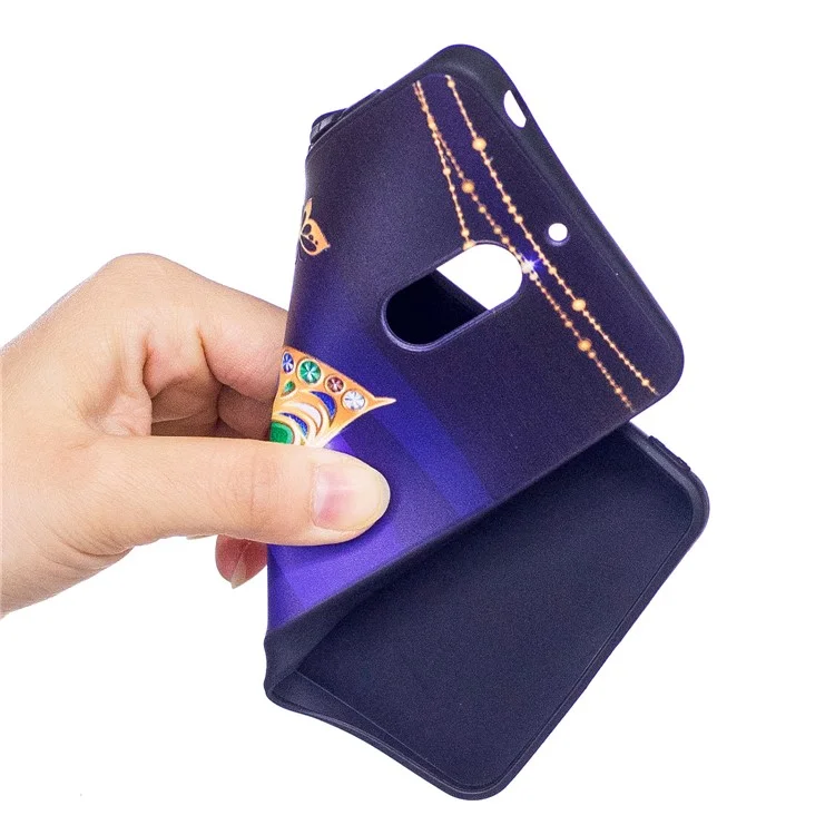Soft Embossed Pattern Printing TPU Protective Case for Nokia 6 - Shiny Butterfly