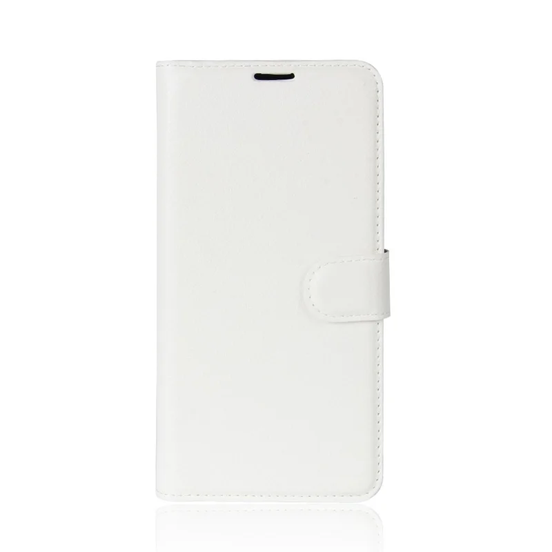 Litchi Texture PU Leather Wallet Stand Mobile Phone Shell for Nokia 6.1 (5.5-inch) - White