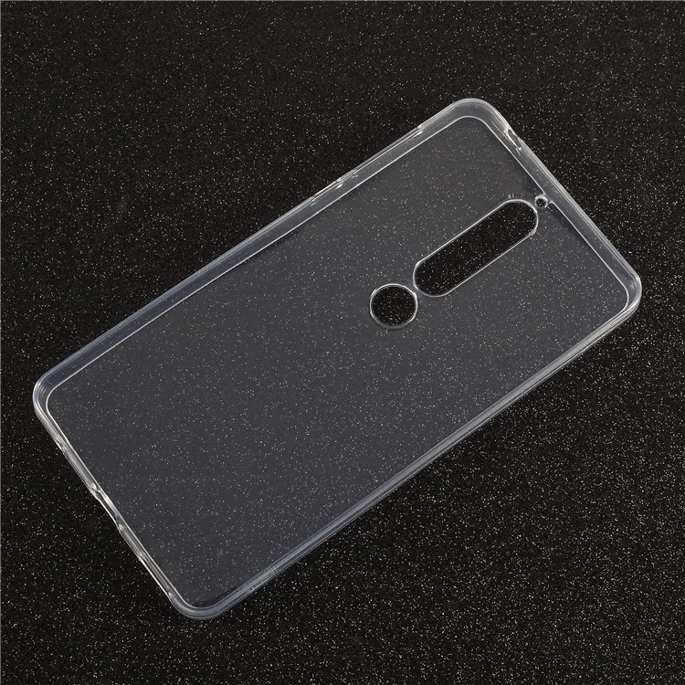 Clear TPU Mobile Phone Cover Case for Nokia 6.1 (5.5-inch) - Transparent