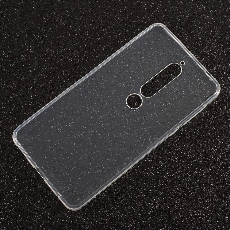Clear TPU Mobile Phone Cover Case for Nokia 6.1 (5.5-inch) - Transparent