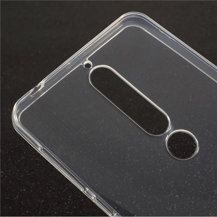 Clear TPU Mobile Phone Cover Case for Nokia 6.1 (5.5-inch) - Transparent