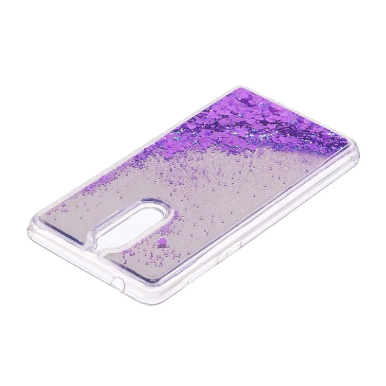 Glitter Moving Quicksand Mirror Surface TPU Case for Nokia 8 - Purple