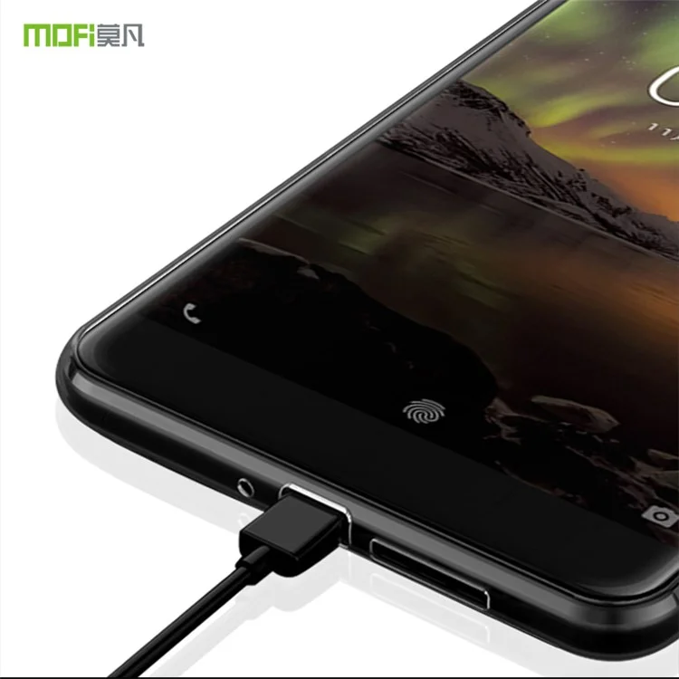 MOFI Yin Series Ultra Thin Clear Soft TPU Phone Shell for Nokia 6.1 (5.5-inch) - Black