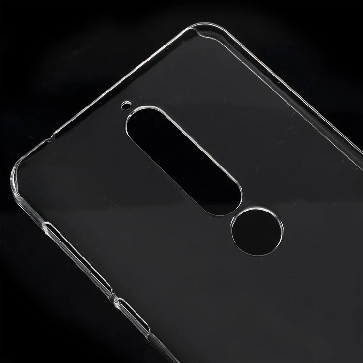 100Pcs/Set Crystal Clear Hard Plastic Protector Cover for Nokia 6.1 (5.5-inch)