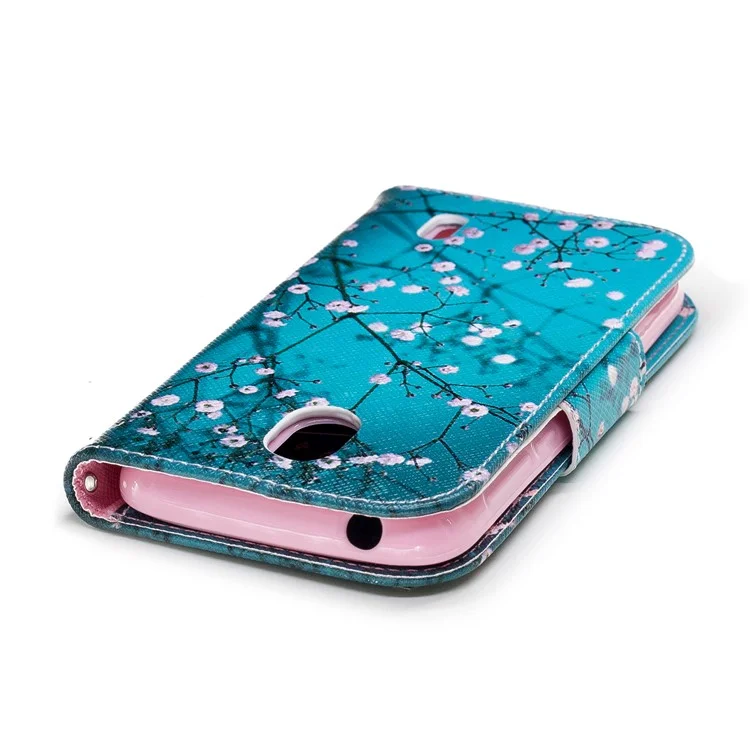 Pattern Printing Leather Wallet Stand Case for Nokia 1 - Wintersweet