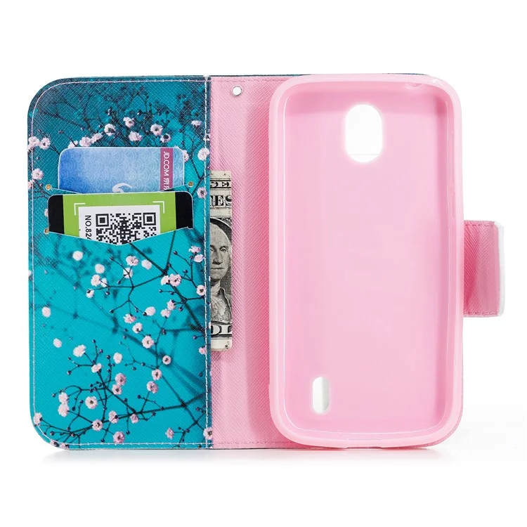 Pattern Printing Leather Wallet Stand Case for Nokia 1 - Wintersweet
