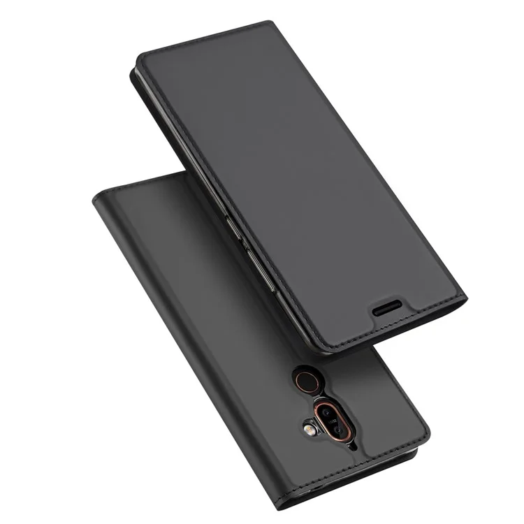 DUX DUCIS Skin Pro Series Leather Stand Case for Nokia 7 plus - Grey