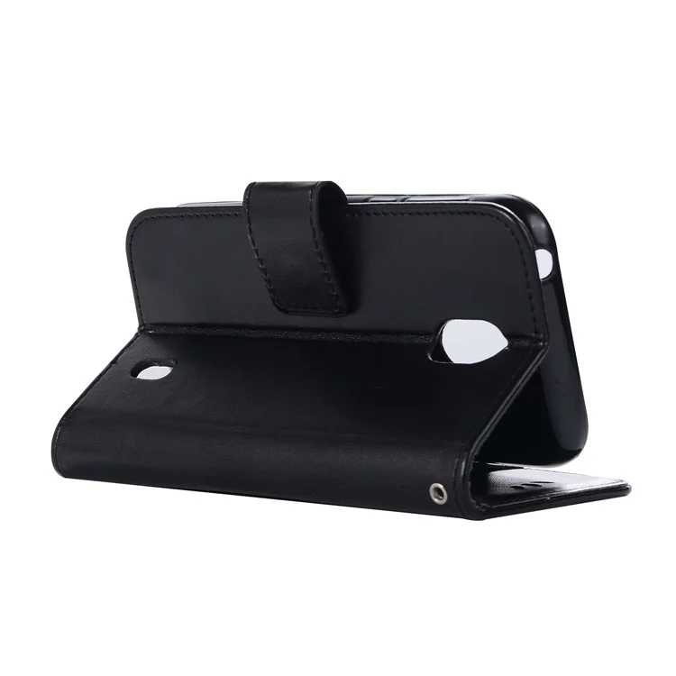 Imprint Owl Dream Catcher Wallet Stand Leather Case for Nokia 1 - Black