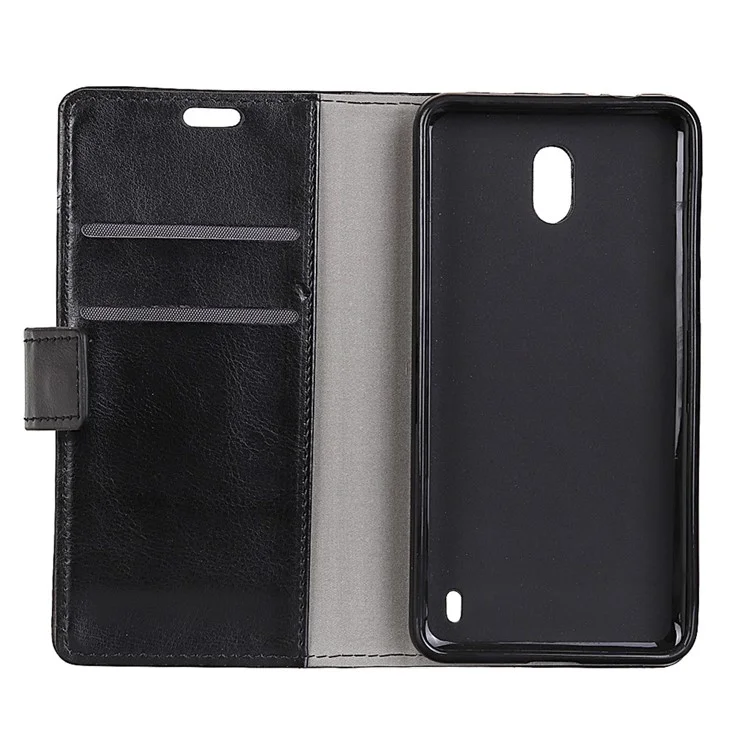 Pattern Printing Leather Wallet Case for Nokia 1 - Wolf Pattern