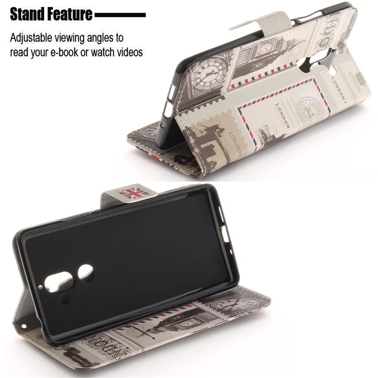 Pattern Printing Wallet Stand PU Leather Cover for Nokia 7 plus - UK Flag
