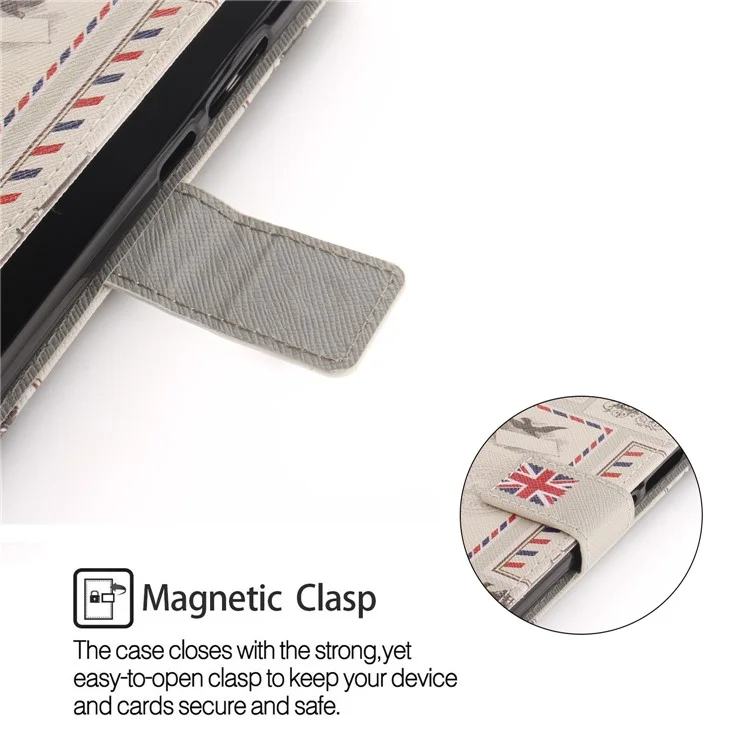 Pattern Printing Wallet Stand PU Leather Cover for Nokia 7 plus - UK Flag