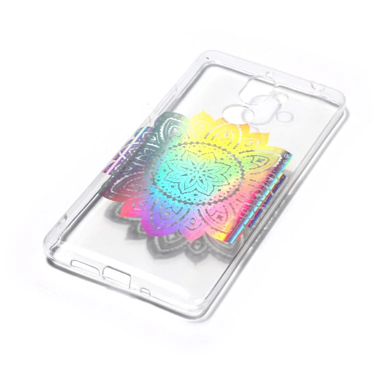 Colorful Laser Carving Patterned TPU Case for Nokia 7 plus - Blossom Flower