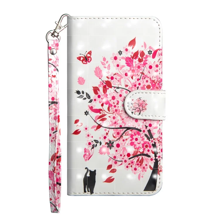 Pattern Printing Wallet Leather Stand Mobile Case for Nokia 6.1 (5.5-inch) - Flowered Tree