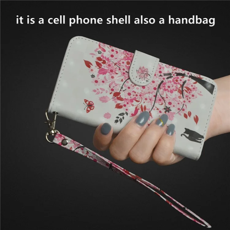 Pattern Printing Wallet Leather Stand Mobile Case for Nokia 6.1 (5.5-inch) - Flowered Tree