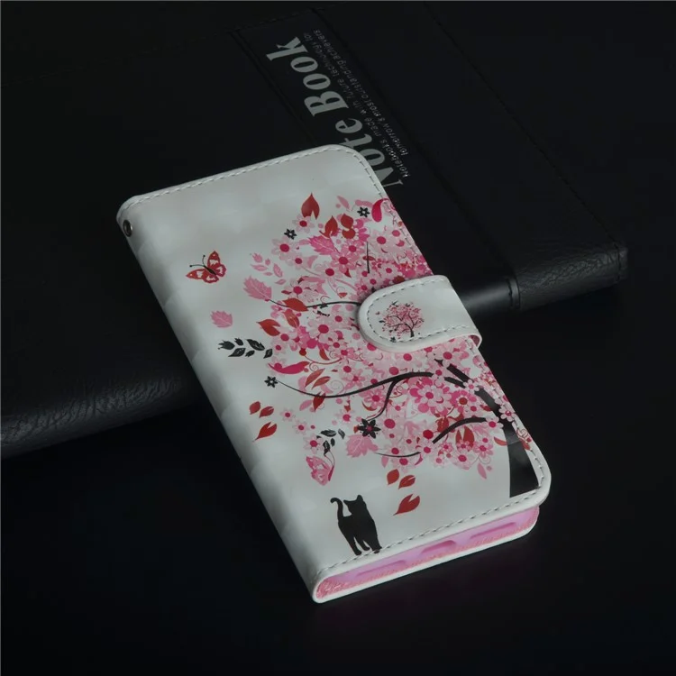 Pattern Printing Wallet Leather Stand Mobile Case for Nokia 6.1 (5.5-inch) - Flowered Tree