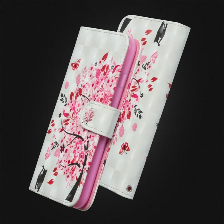 Pattern Printing Wallet Leather Stand Mobile Case for Nokia 6.1 (5.5-inch) - Flowered Tree